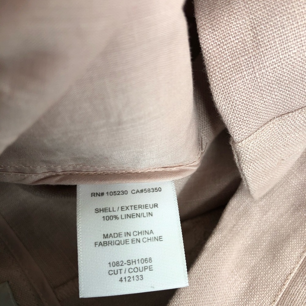 JOIE Leiden Picnic Pink Linen Falt-Front Dress Shorts Sz 2 Low Rise Y2K Preppy - Picture 11 of 15